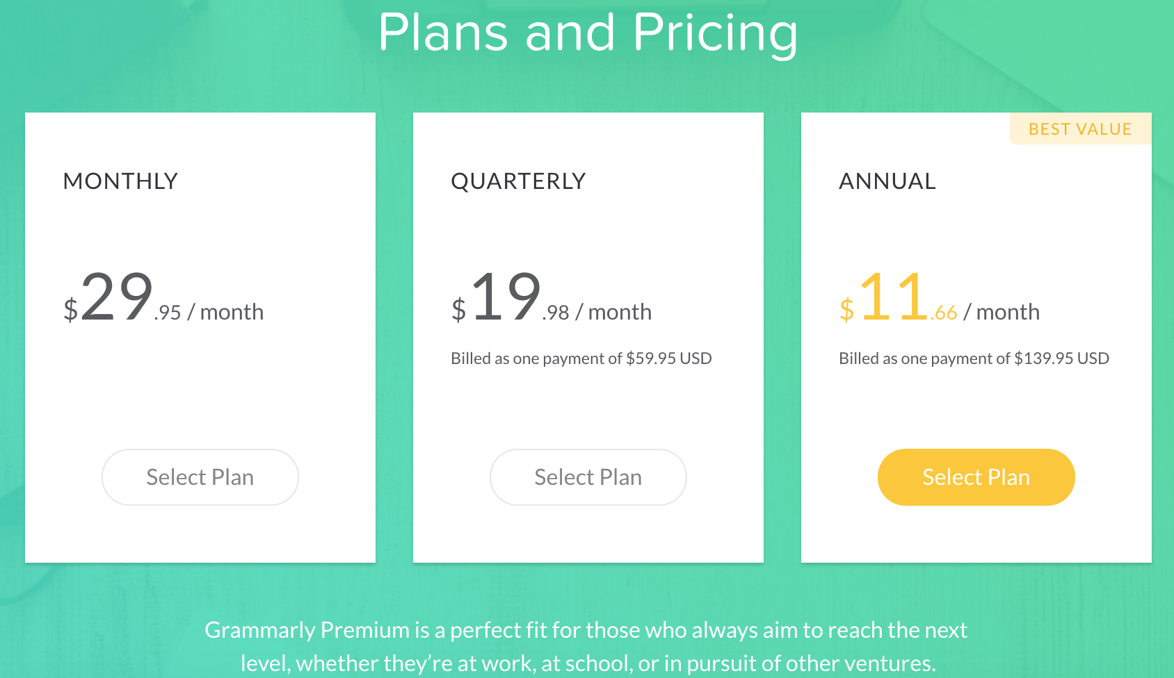 Premium Pricing Plan