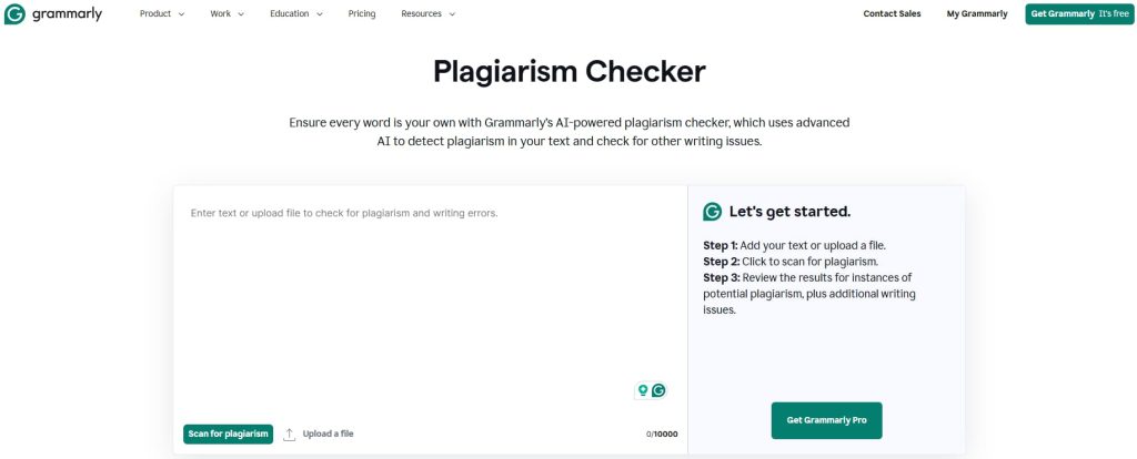 Grammarly Plagiarism Checker
