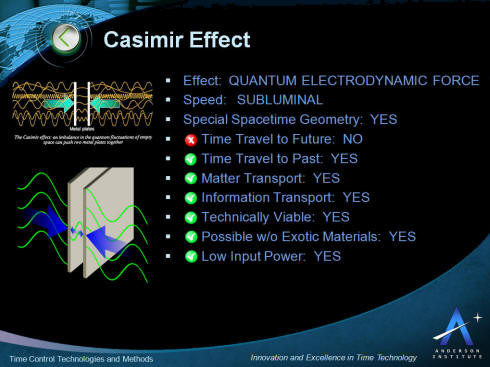 Casimir Effect Time Control and Time Travel