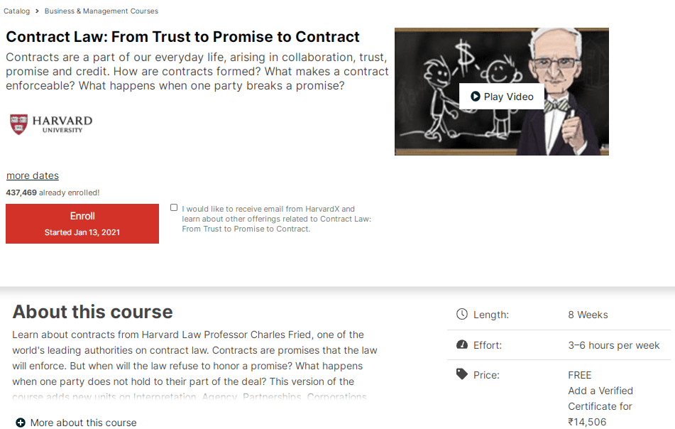 Contract-Law-From-Trust-to-Promise-to-Contract - Free Harvard University Courses