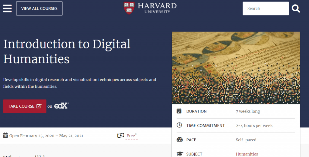 Introduction-To-Digital-Humanities - Free Harvard University Courses
