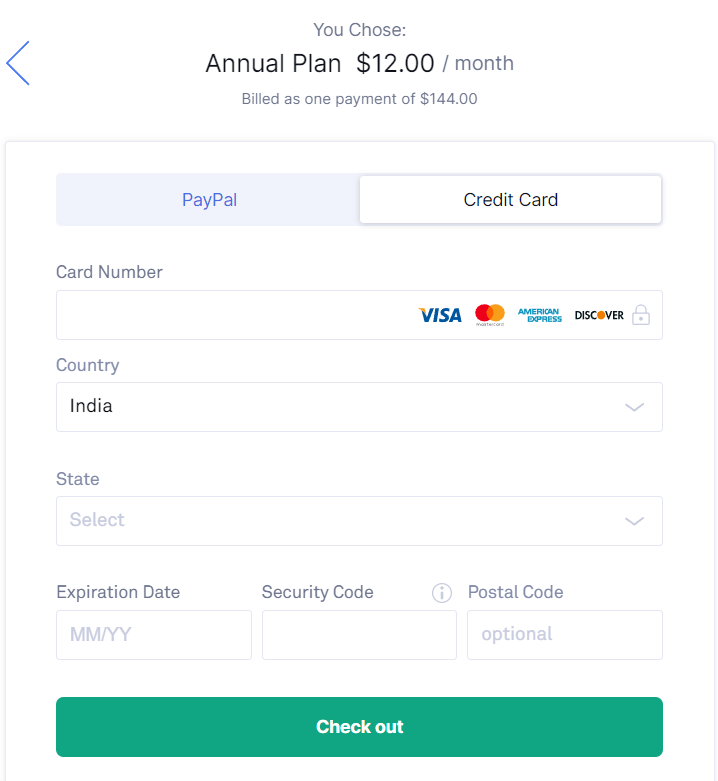 Grmmarly Payment Details