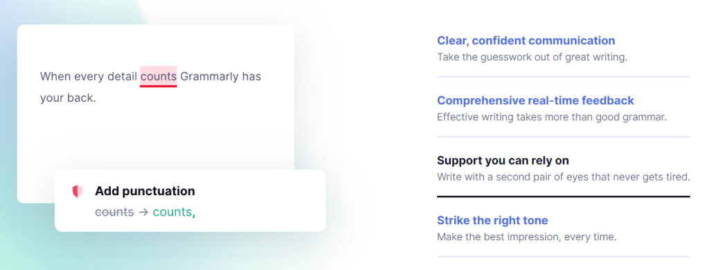 Grammarly Premium Features