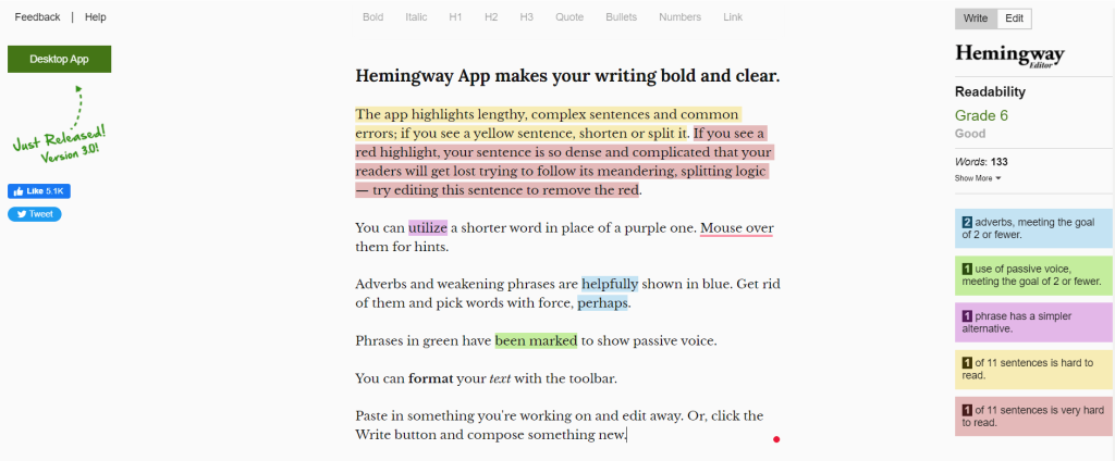 Hemingway editor Overview Hemingway editor Overview - Grammarly Alternatives