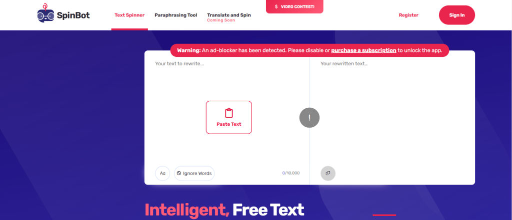 SpinBot Overview - Best Paraphrasing Tools