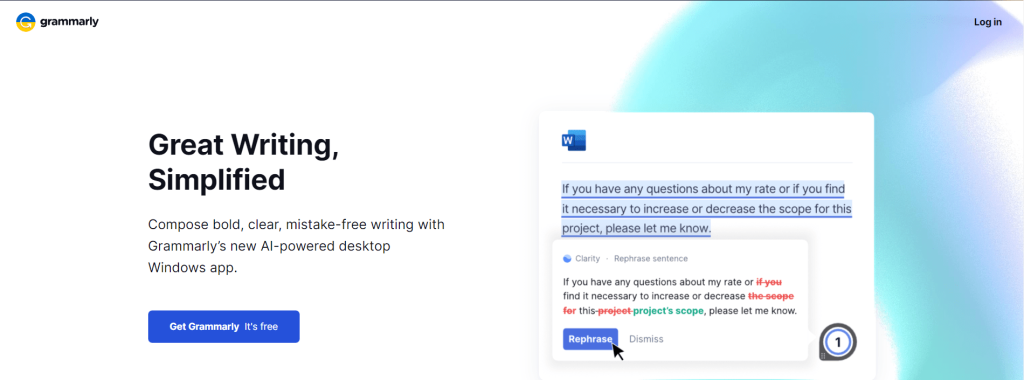 Grammarly Homepage