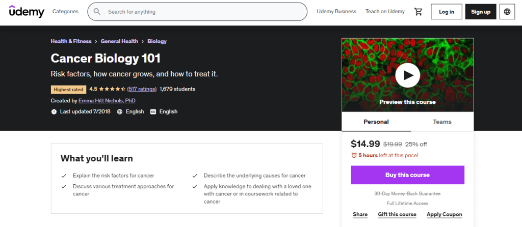 Cancer Biology 101 Cancer Biology 101