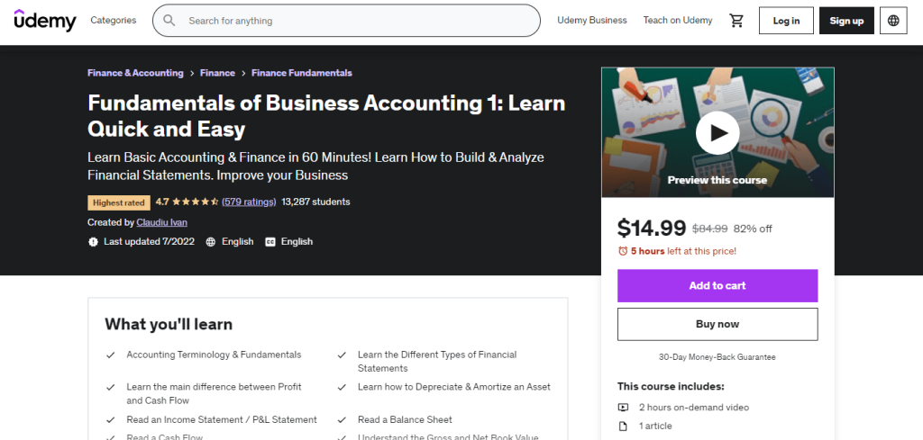 Fundamentals of business accounting