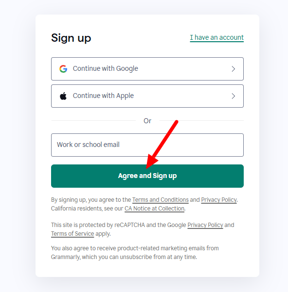 Grammarly Sign Up Page Grammarly Sign Up Page