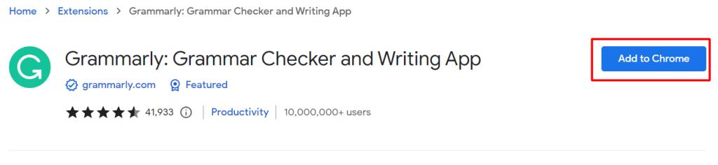 Grammarly on Chrome Extension