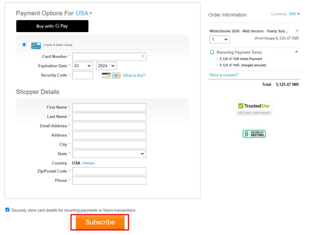 Payment Option Payment Option
