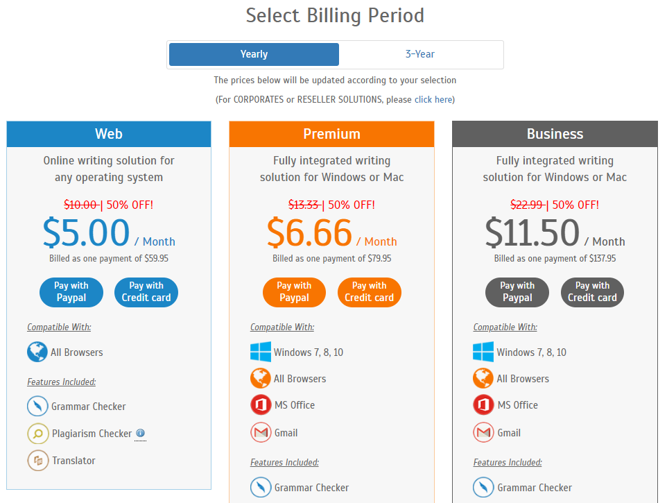 Whitesmoke Pricing