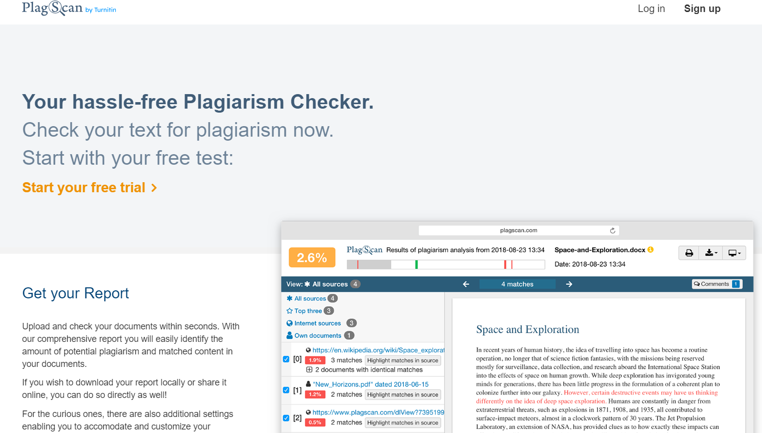 PlagScan Plagiarism Checker Overview