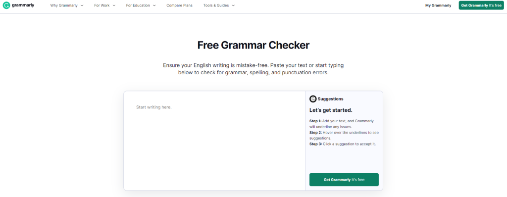 Grammarly Grammar Checker