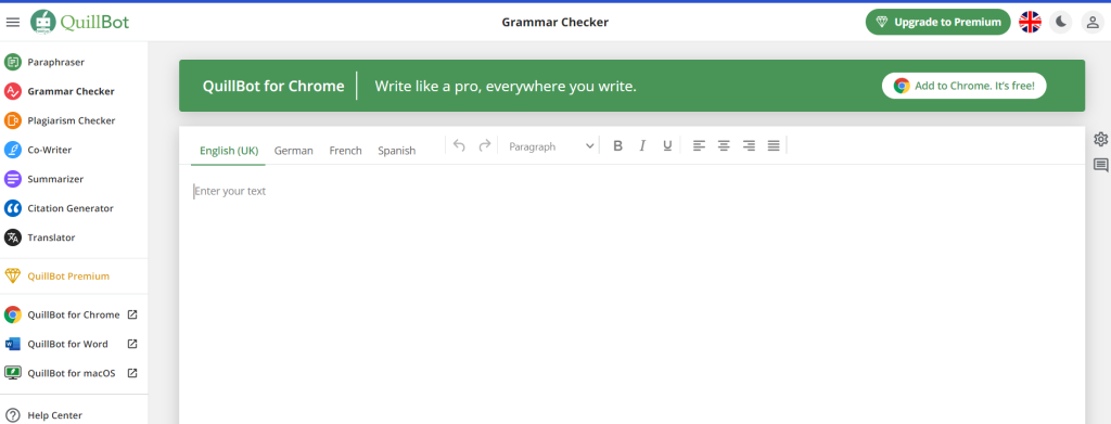 QuillBot Grammar Checker