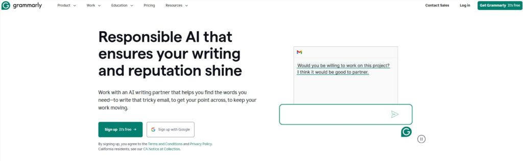 Grammarly Homepage Grammarly Homepage