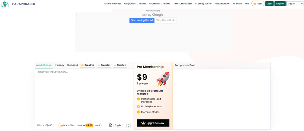 Paraphraser Homepage Paraphraser Homepage