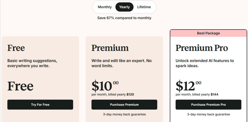 ProWritingAid Pricing Plans ProWritingAid Pricing Plans