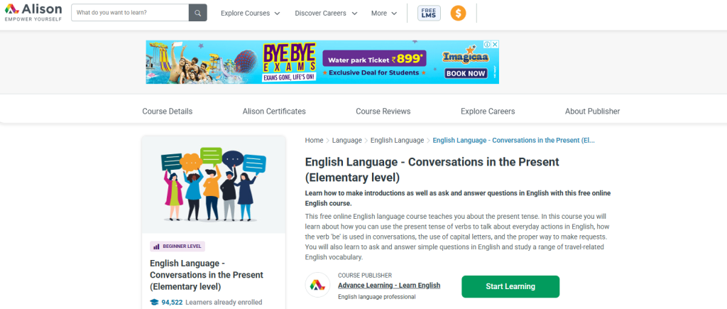 Alison Elementary English Course Alison Elementary English Course