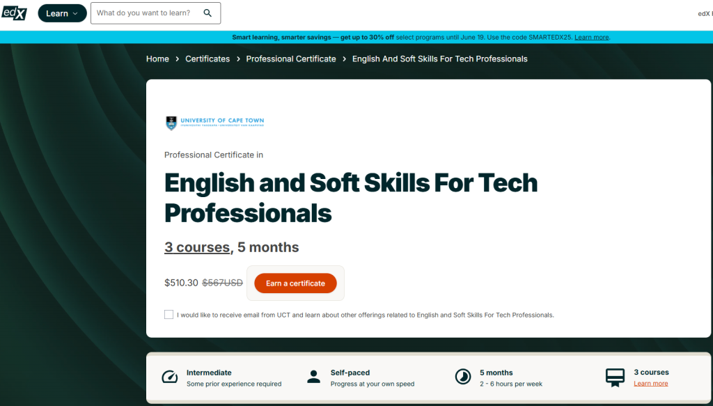 EdX English and Soft-Skills For Tech Professionals EdX English and Soft-Skills For Tech Professionals