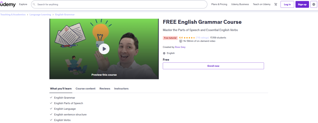 Udemy Free English Grammar Udemy Free English Grammar
